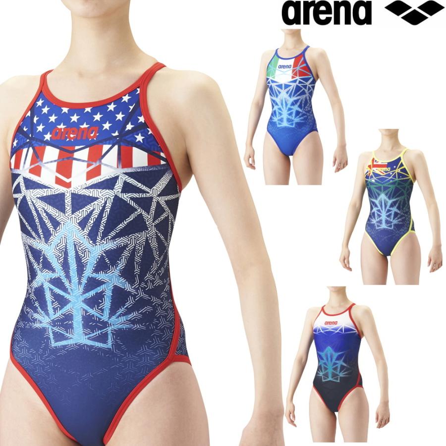 アリーナ Arena 競泳水着 レディース 練習用 スーパーフライバック Bishamon Flags タフスーツ タフスキン 競泳練習水着 21年秋冬モデル Oat 1084w Swimshopヒカリスポーツ 通販 Paypayモール