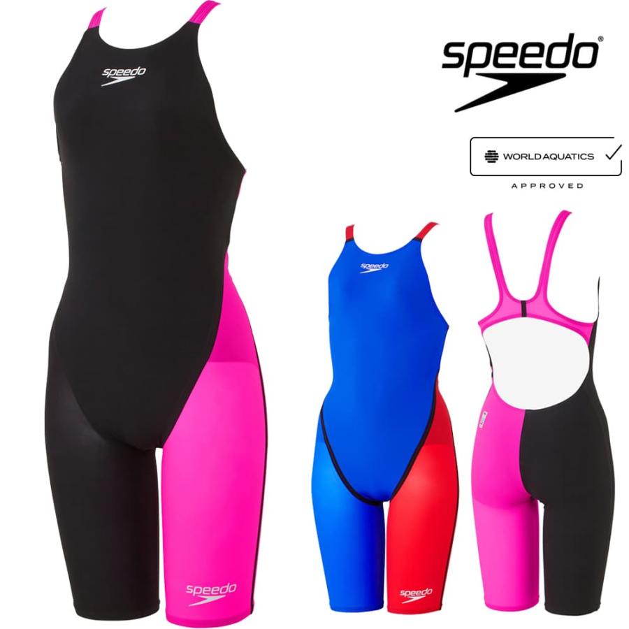 スピード SPEEDO 競泳水着 レディース WA承認モデル Fastskin Pro3 ファストスキンプロ3 オープンバックニースキン SCW12101F fina マーク  あり | speedo