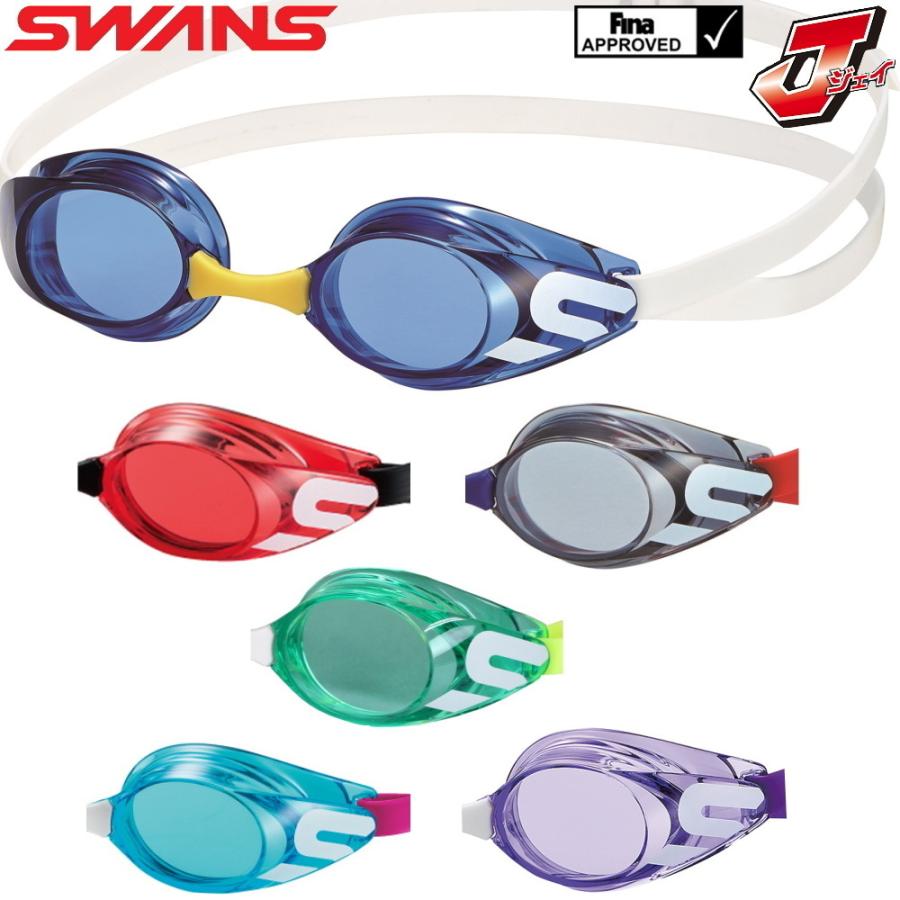 競泳ゴーグル 水泳 ジュニア 子供用 人気海外一番 FINA承認 競泳 SR-11JN 数量は多い SWANS スワンズ ノンクッション クリアゴーグル