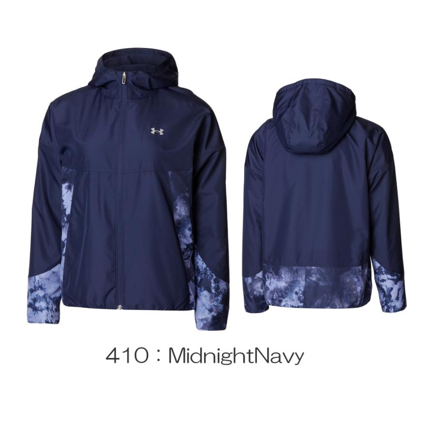 Under Armour ネイビー ピンク フード付きコート YLG UNDER ARMOUR アンダーアーマー UAトリコット ウーブン