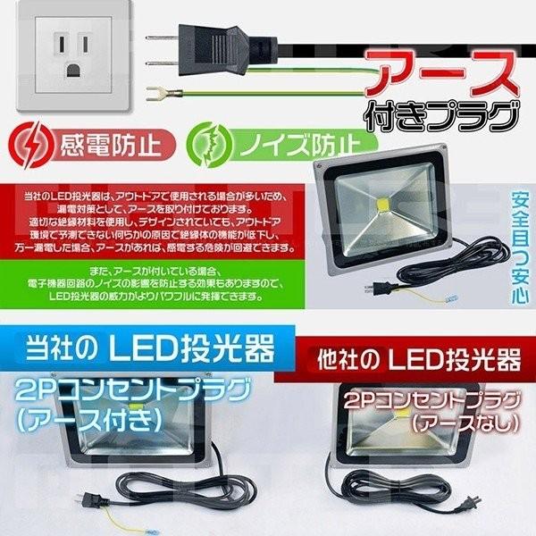 業界独自安全第一対策　LED投光器　100W　3mコード　led作業灯　2年保証　1000W相当　アース付きプラグ　8500LM　EMC対応　PSE　PL　昼光色　他店とわけが違う　5個JP