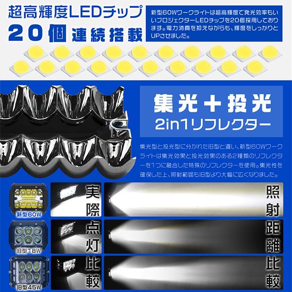 ちることな Led作業灯 集魚灯 看板灯 12v 24v 投光 集光両立 10個c3 光トレーディング 通販 Paypayモール ワークライト 60w 粗悪品にご注意 Osram製チップを凌ぐ Ledライト Led投光器 防水 トラック フォークリ