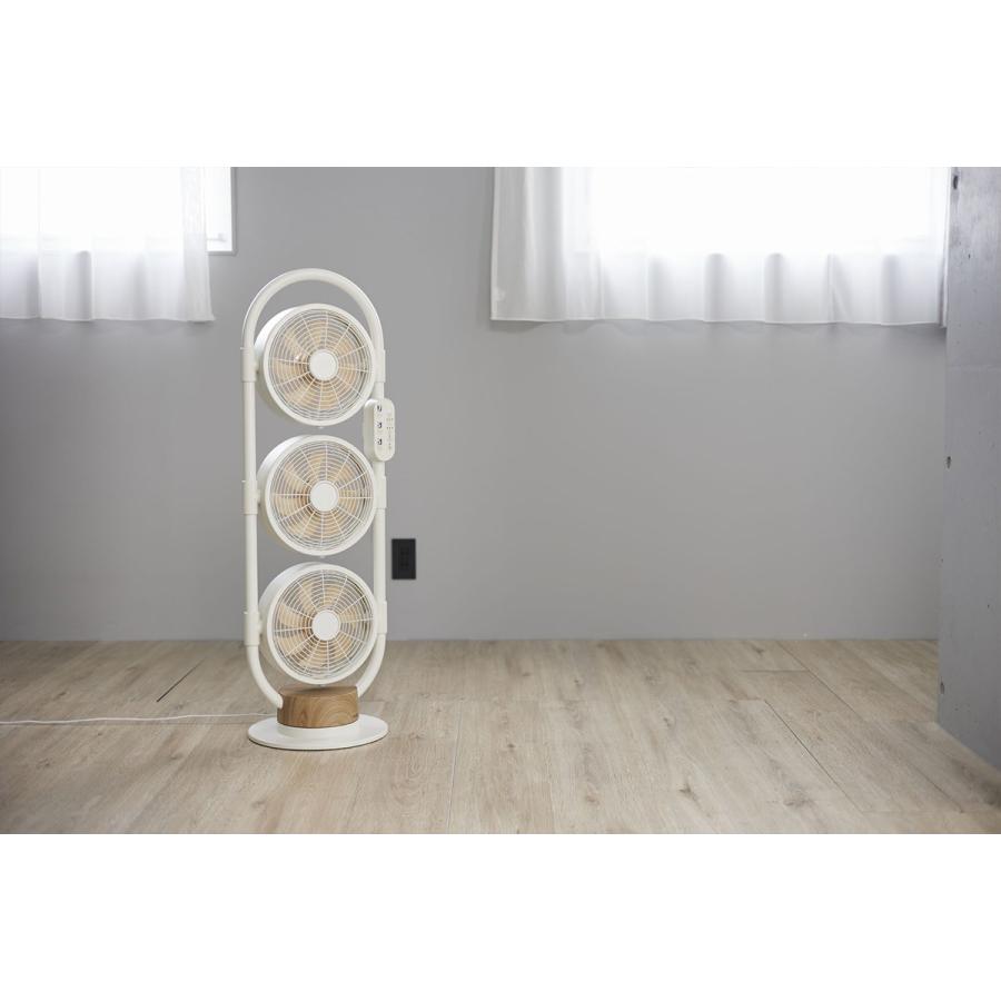 moku. DC 3連マルチファン(サーキュレーター) 扇風機 ホワイト MLF