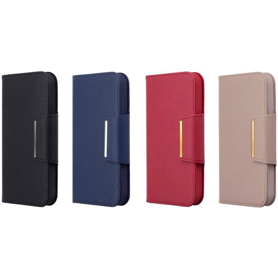 ドコモ純正 iPhone 16e レザーフリップケース ネイビー スマホケース