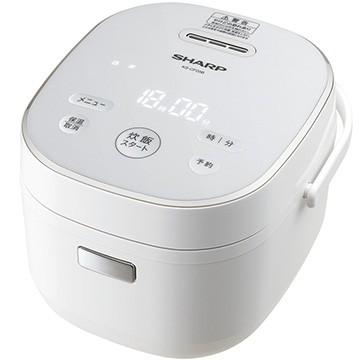 758展示品✨ シャープ 黒厚釜 3合炊き炊飯器 おしゃれホワイト 計量カップ付 100000001004196351_10205.jpg