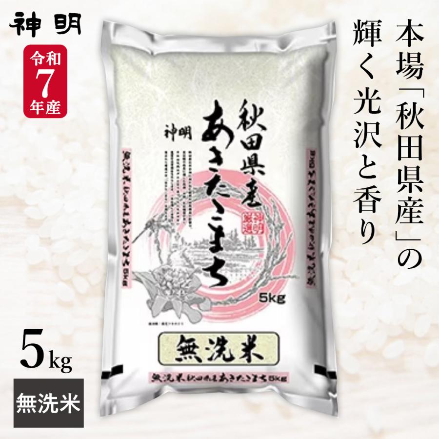 令和7年産 無洗米 秋田県産 あきたこまち 5kg(1袋) 神明 日本の米卸No