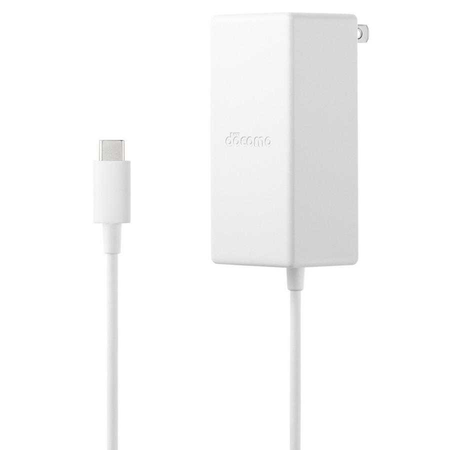 ドコモ純正 ACアダプタ 08 Type-C 最大45W 高速充電 異常検知機能