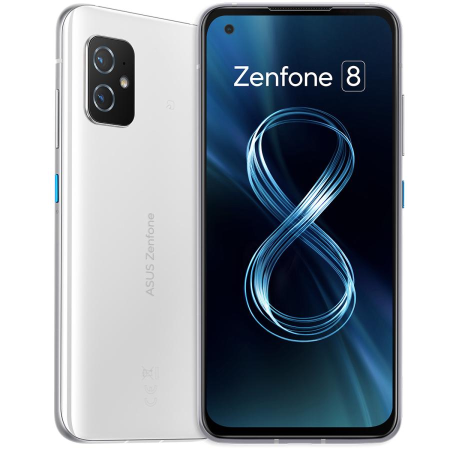 ASUS スマートフォン Zenfone 8 ムーンライトホワイト ZS590K ASUS（エイスース） ASUS ZenFone 8 ムーンライトホワイト [SIM