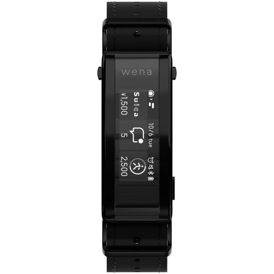 SONY wena 3 leather Premium Black スマートウォッチ WNW-C21A/B