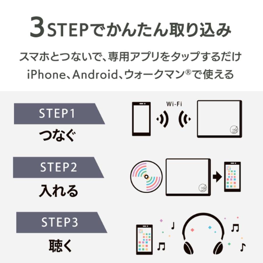 I-ODATA スマートフォン用CDレコーダー CDレコ6 ホワイト Wi-Fi接続 CD-6WW｜hikaritv｜10
