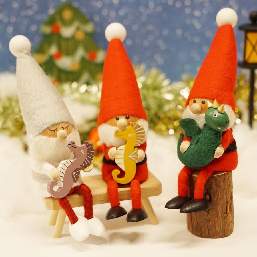 NORDIKA Nisse 【在庫処分特価】クリスマス人形 タツノオトシゴを抱え