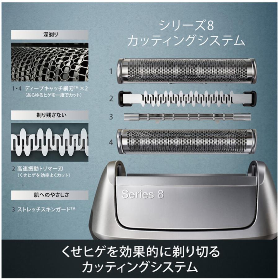 BRAUN ブラウン シリーズ8 メンズシェーバー 3枚刃 ひげそり BRAUN ブラウン シリーズ8 メンズシェーバー 3枚刃 ひげそり
