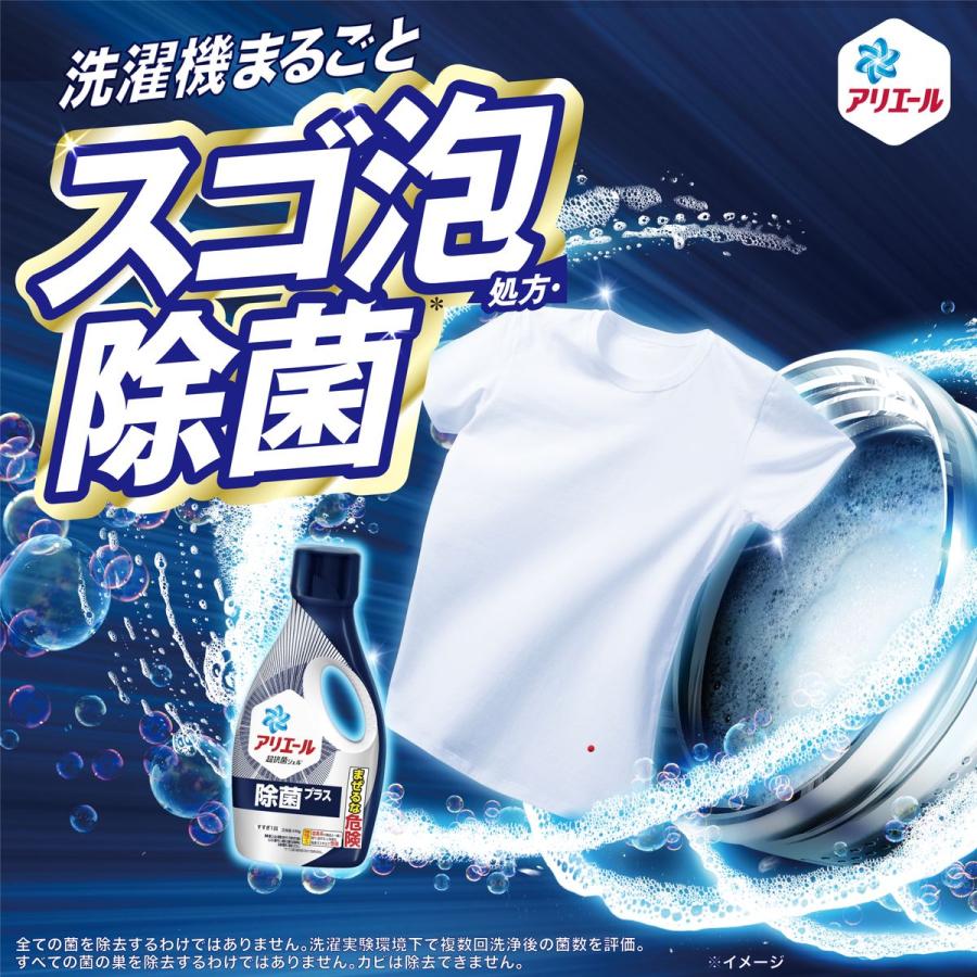 P&G アリエール ジェル 除菌プラス 洗濯洗剤 詰め替え 超ジャンボ 