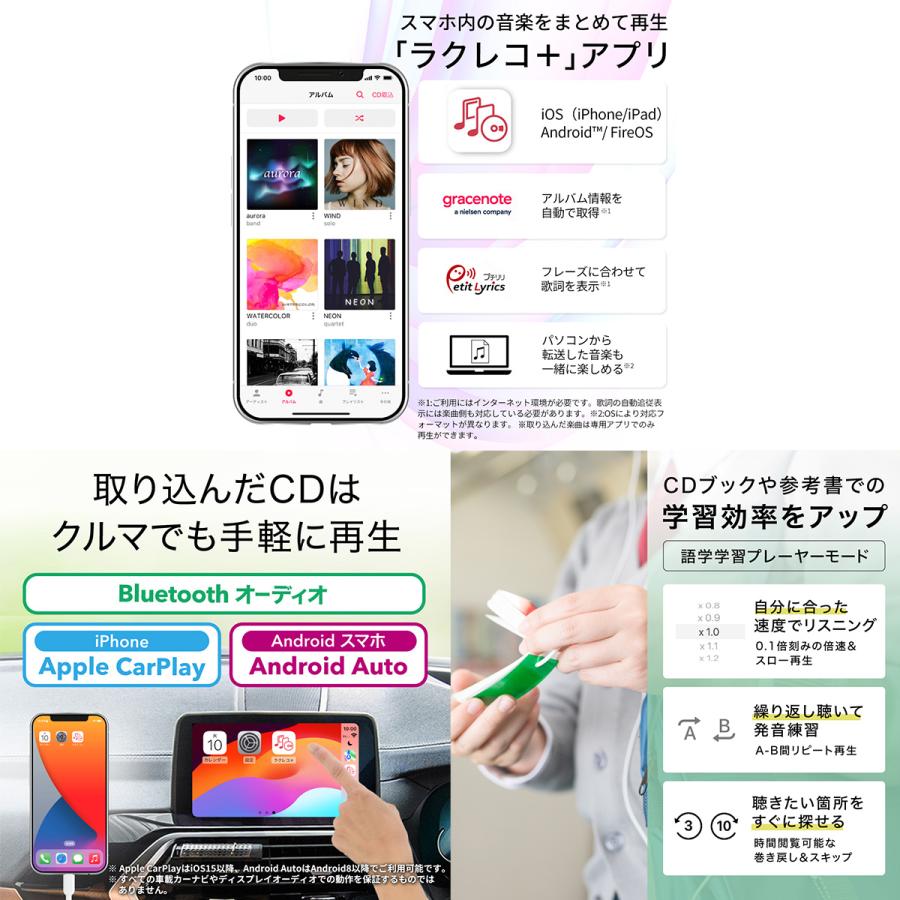 BUFFALO（バッファロー） スマートフォン用CDレコーダー ラクレコ Wi