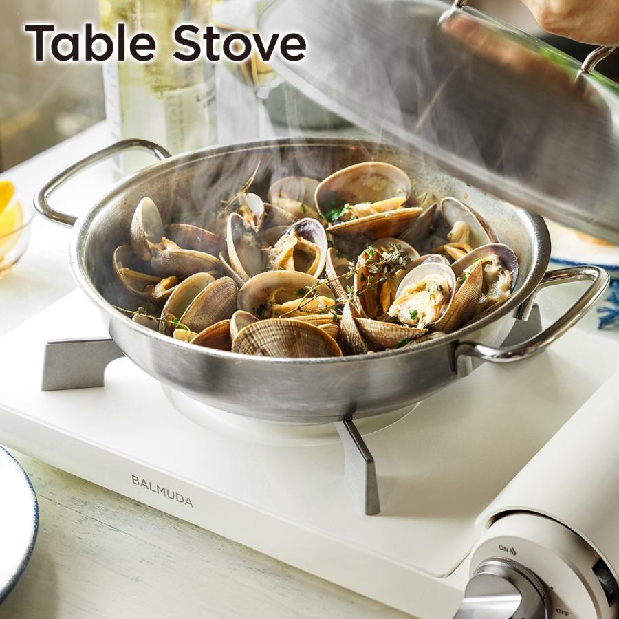 バルミューダ 【正規店】カセットコンロ Table Stove(テーブルストーブ) コンロ テーブルコンロ カセットボンベ ブラック KGS01JP-WH | BALMUDA