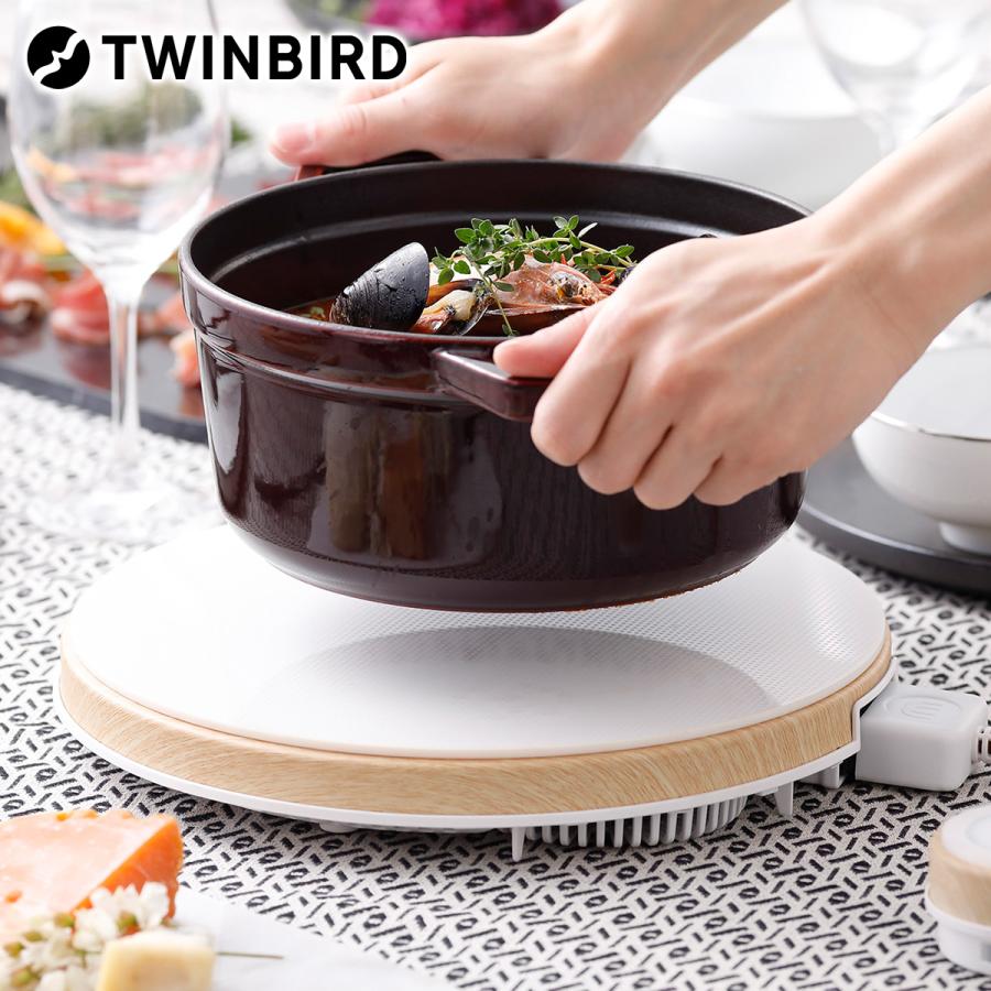 【中古・未使用品】ツインバード ホットトリベット HOT TRIVET ホワイト×ウッド MA-003 TWINBIRD IH調理器 木目調 ワイヤレスコントローラー ホットトリベット（HOT TRIVET）ホワイト×ウッド – ツインバード公式ストア