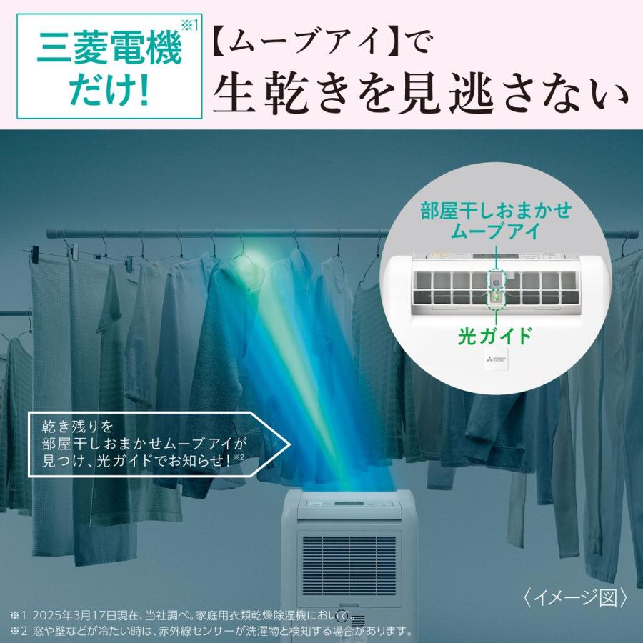 三菱（MITSUBISHI） 三菱電機 コンプレッサー式 衣類乾燥除湿機 部屋