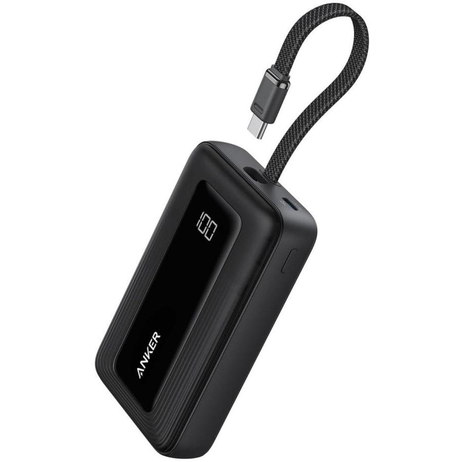 ANKER Zolo Power Bank (10000mAh. 30W. Built-In USB-Cケーブル) A1688012 [ブラック]