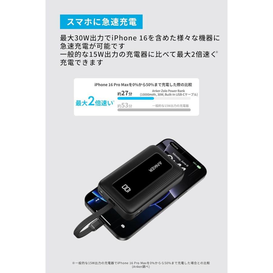 Anker Power Bank 30W CIO充電器スマホスタンドセット Amazon | Anker Power Bank (30W, Fusion, Built-In USB-C ケーブル