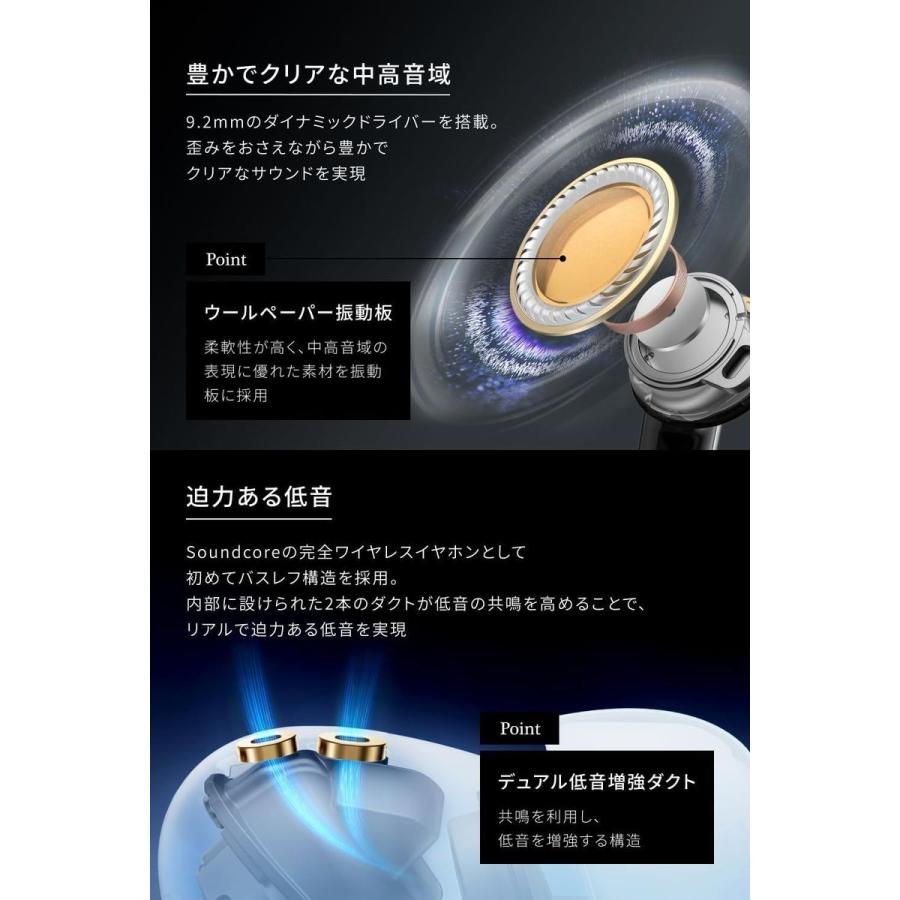 ANKER Soundcore Liberty 5 完全ワイヤレスイヤホン パールホワイト