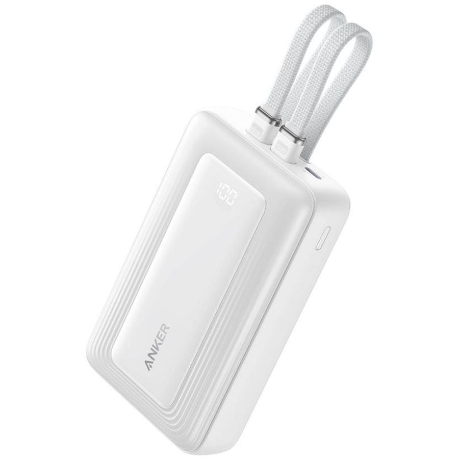 ANKER Anker Zolo Power Bank 20000mAh 30W Built-In USB-C ライトニングケーブル ホワイト A1681N21 | 