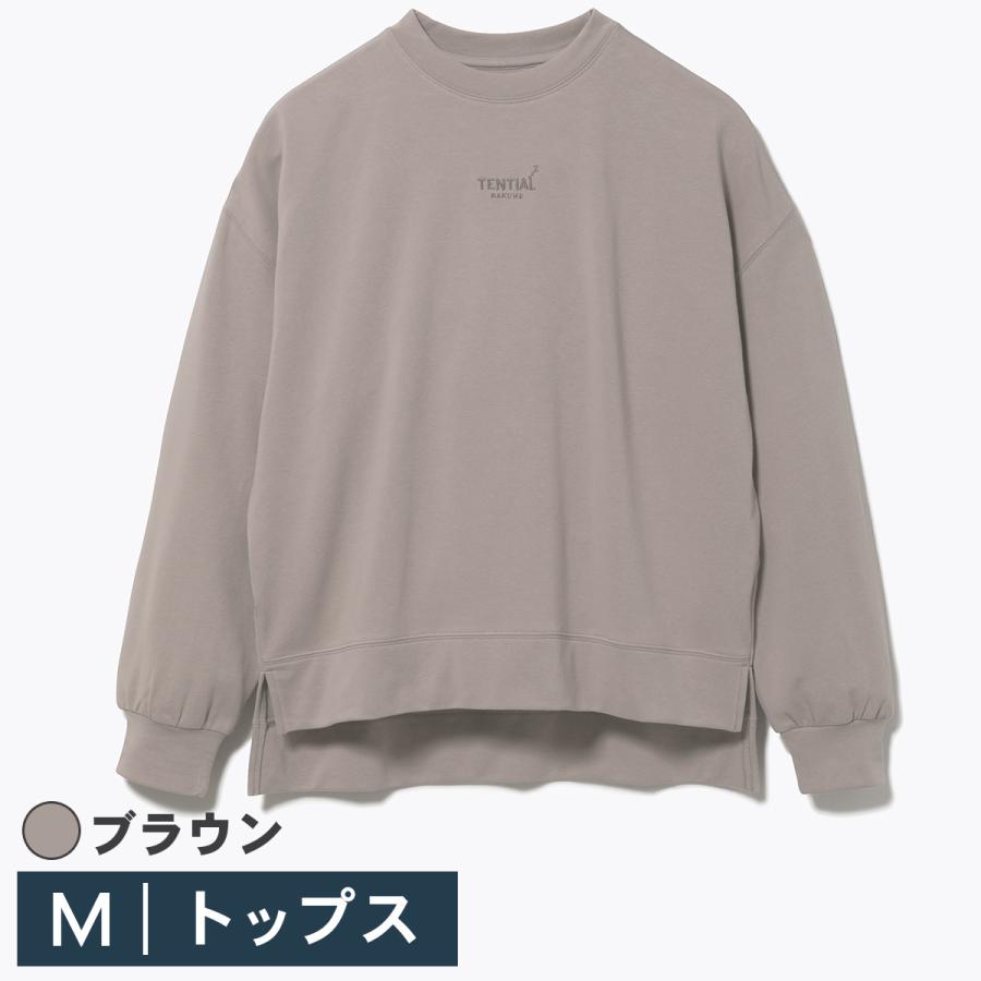 新品　TENTIAL　BAKUNE　スウェット　トップス　レディース　M TENTIAL BAKUNE Ladies スウェットシャツ ブラウン Mサイズ