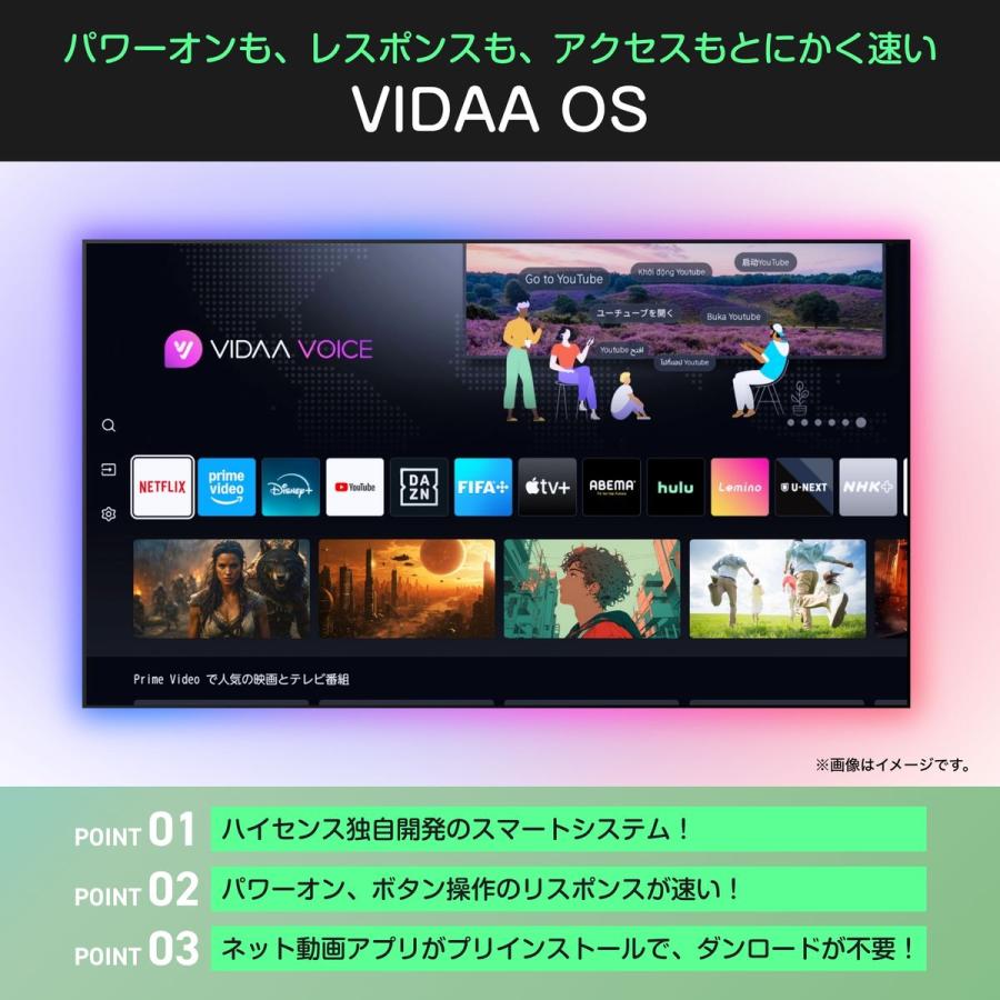 ハイセンス 40型 液晶テレビ C35R 地デジ/BS/CS Wチューナー搭載 YouTube AirPlay  Wi-Fi内蔵 外付けHDD録画  ( 40A4Nの新モデル 40A4RのWEBモデル ) 40C35Rの画像