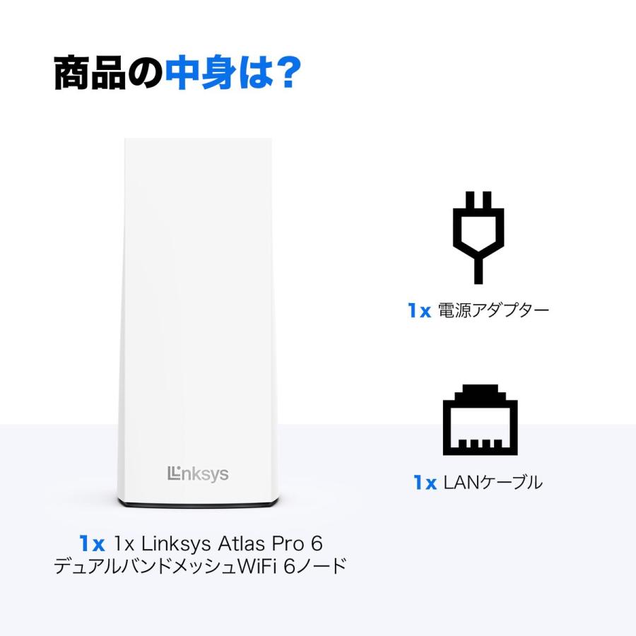 Linksys メッシュWiFi Wi-Fi6 デュアルバンドメッシュルーター（AX5400