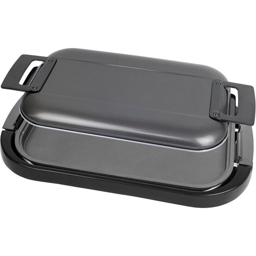 山善（YAMAZEN） ワイドホットプレート 大型 お手入れ簡単 フッ素加工