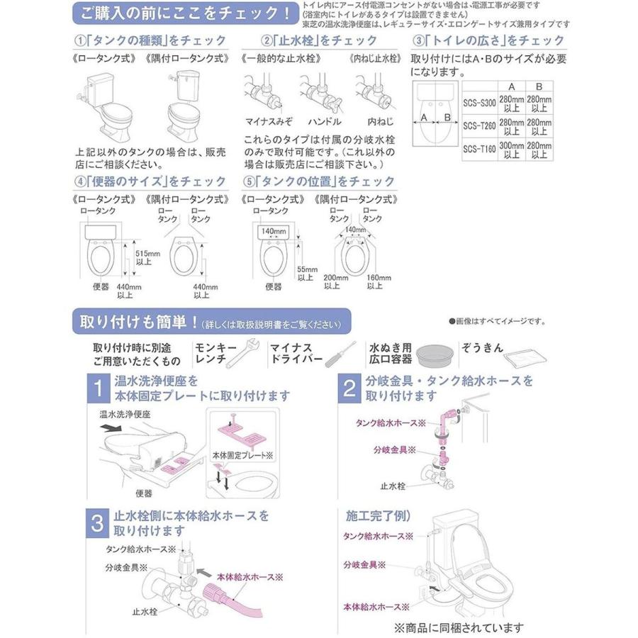 東芝 温水洗浄便座 温水便座クリーンウォッシュ オート脱臭・省エネ型(瞬間式) SCS-S300_4