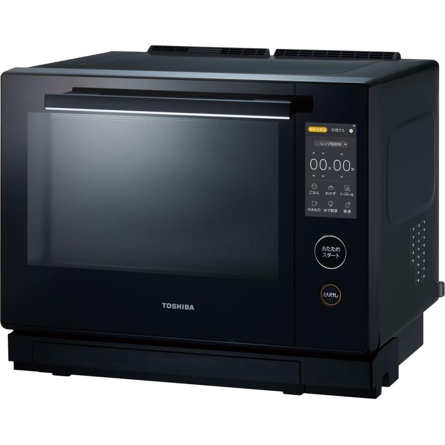 東芝 石窯ドーム 過熱水蒸気 オーブンレンジ 30L 2段調理 グランブラック ER-D7000A-Kの画像