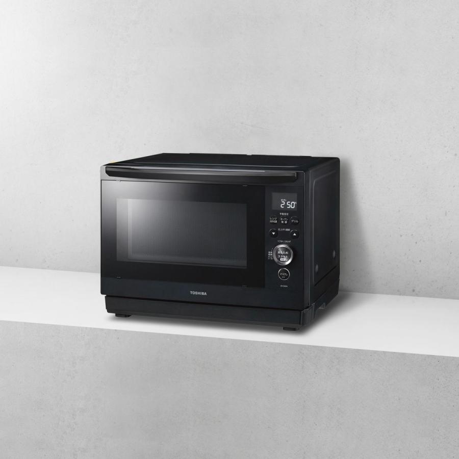 東芝 石窯ドーム スチームオーブンレンジ 26L 1段調理 ブラック ER-D80A-Kの画像