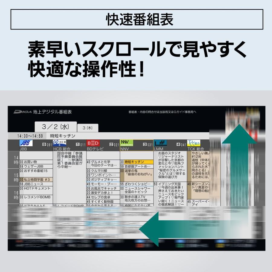 Panasonic パナソニック　DIGA ディーガ ブルーレイレコーダー 2TB HDD 4K BS/CS録画 DVDレコーダー ［正規取扱店］ DMR-4TS204S_9