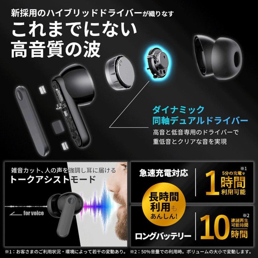 コネクシオ docomo select ワイヤレスイヤホン MEES M4 Pro ブラック