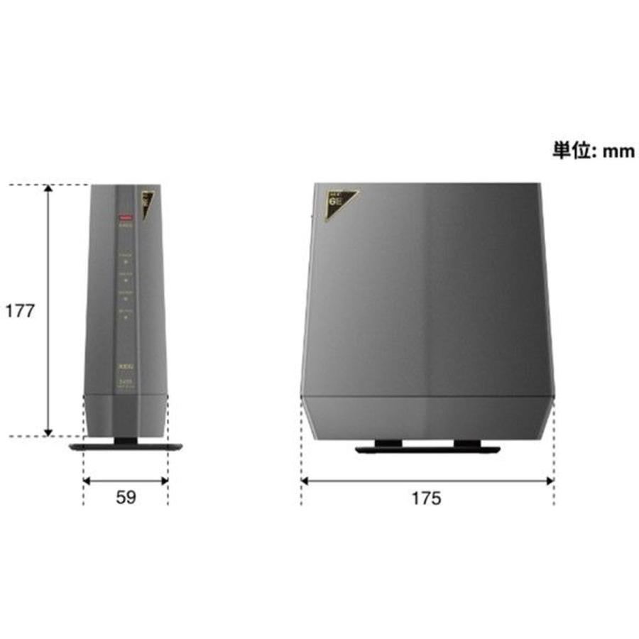 BUFFALO バッファロー AirStation 無線LAN Wi-fiルーター Wi-Fi6E 11ax/ac/n/a/g/b 2401＋2401+573Mbps IPV6対応 EasyMesh対応 WSR-5400XE6/Dの画像