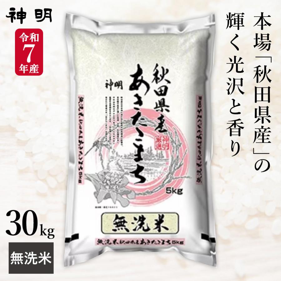 【無洗米】あきたこまち３０kg 令和7年産 無洗米 秋田県産 あきたこまち 30kg(5kg×6袋) まとめ買い