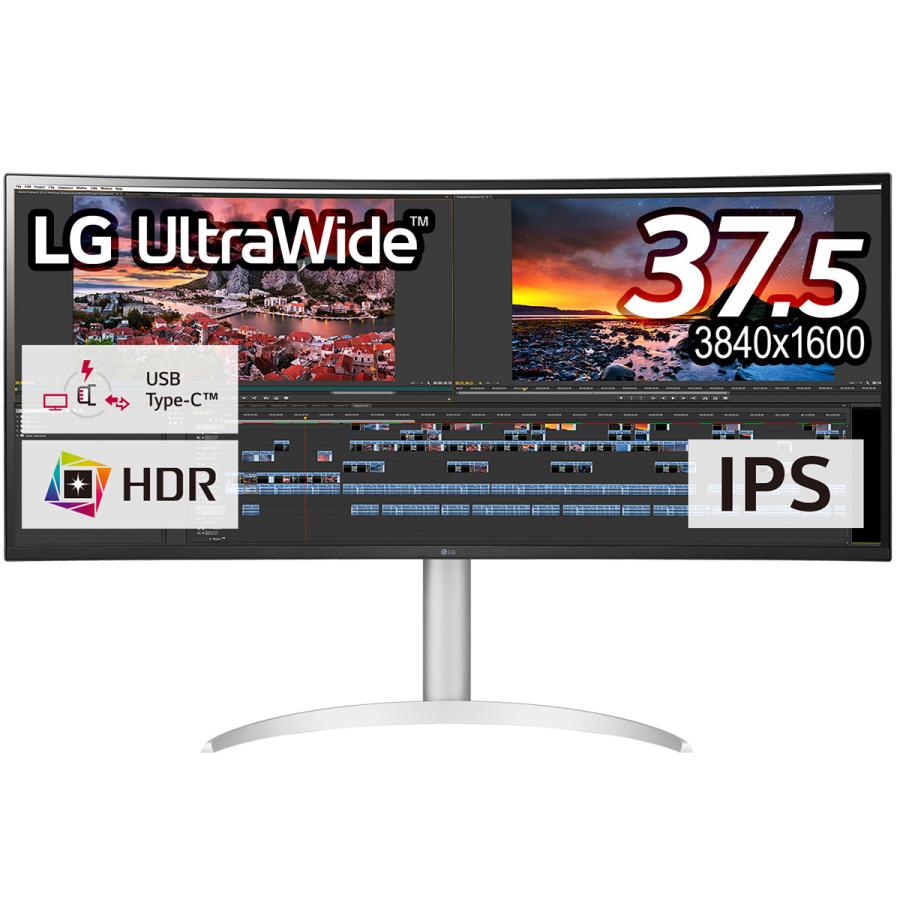 LGエレクトロニクス LG 37.5型 曲面型ウルトラワイドモニター 3840 