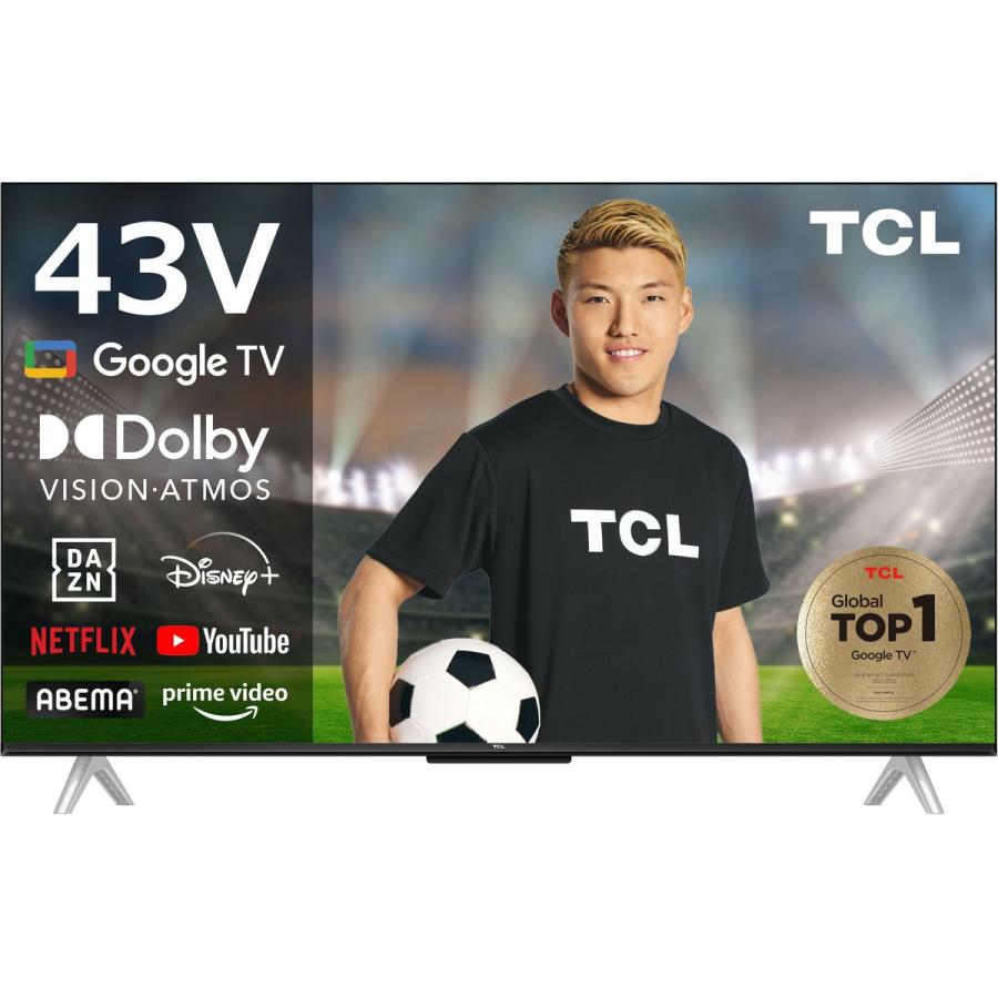 TCL P636シリーズ 43型4K対応液晶テレビ 4KBS/CSチューナー内蔵/Google 