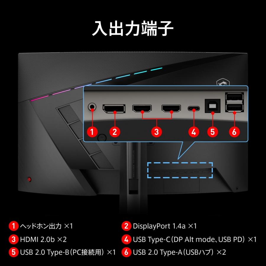 MSI 湾曲ゲーミングモニター MAG 325CQRF QD E2 31.5インチ/WQHD MSI 湾曲ゲーミングモニター MAG 325CQRF QD E2 31.5インチ/WQHD