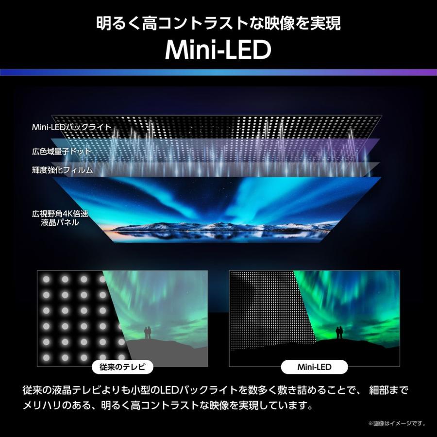2025年新製品】U7R 55V型 液晶テレビ 4K対応 MiniLED 倍速 HDR 144Hz