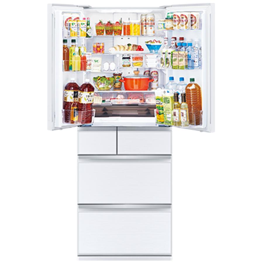 新春SALE！ 三菱電機 WZシリーズ 6ドア冷蔵庫608L 中だけひろびろ大容量 グレイングレージュ（フレンチドア）【大型商品（設置工事可）】 MR-WZ61J-C 【QGW4479941422】(158400円)