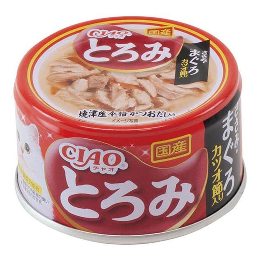 いなばペットフード とろみ ささみ・まぐろ カツオ節入り 80g×48缶
