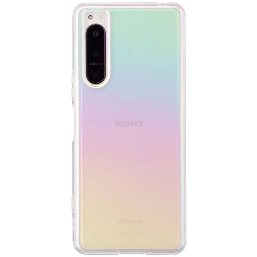 NTTドコモ ドコモ純正 Xperia 5 IV SO-54C ケース クリアオーロラ タフ