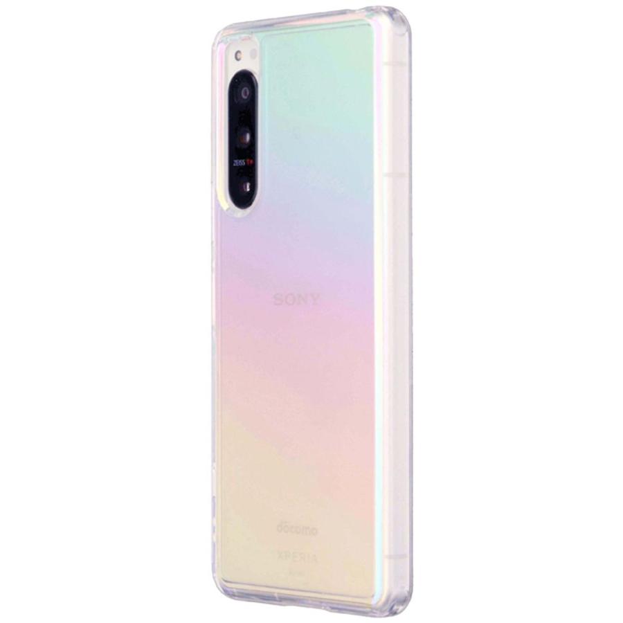 NTTドコモ ドコモ純正 Xperia 5 IV SO-54C ケース クリアオーロラ タフ 