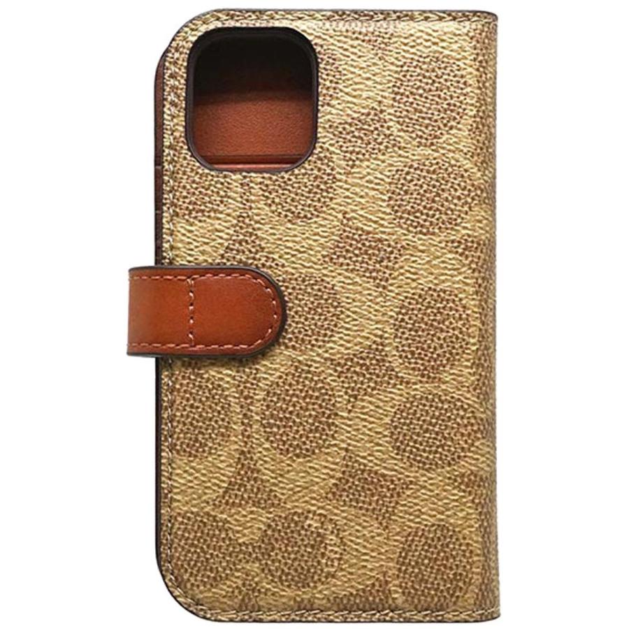 docomo select iPhone 12 mini COACH Khaki コーチ スマホケース
