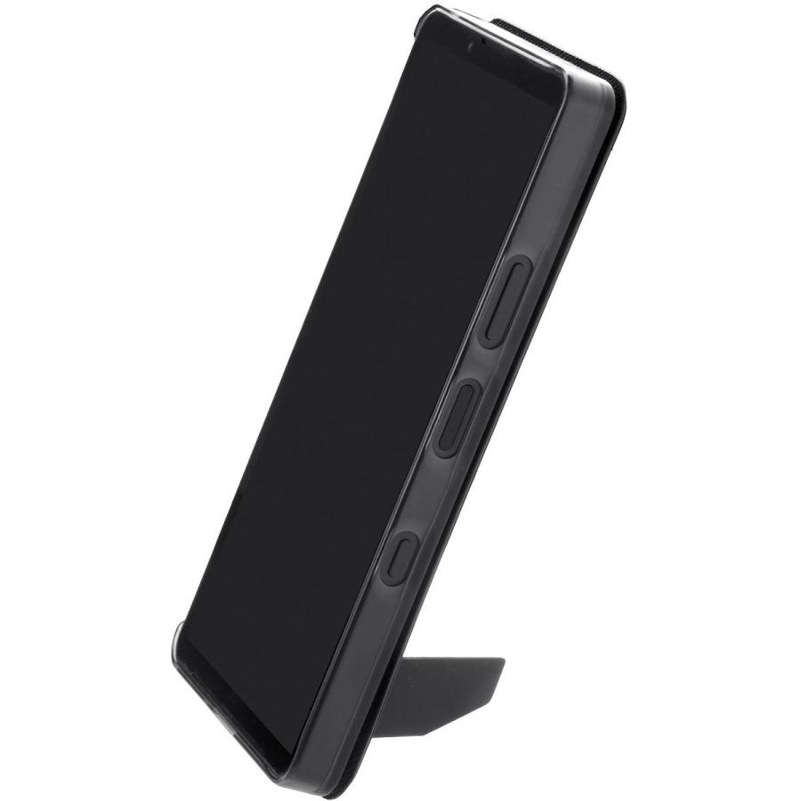 手帳型フリップケース ブラック ドコモ純正 Xperia 10 VII SO-52F スタンドスマートフリップケース