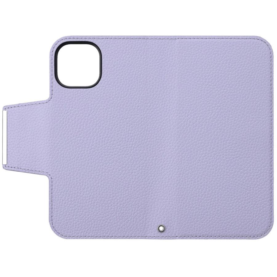 NTTドコモ ドコモ純正 iPhone 15 レザーフリップケース ラベンダー