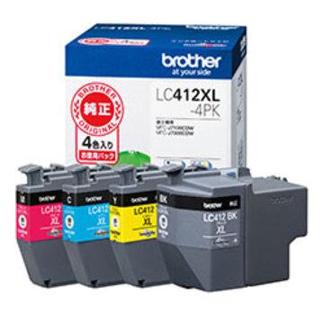 brother ブラザー インクカートリッジ LC412XL-4PK 4色パックの商品画像（Yahoo!ショッピング）