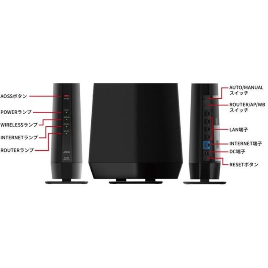 BUFFALO（バッファロー） AirStation 無線LAN Wi-fiルーター Wi-Fi6