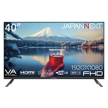 新品未開封　JAPANNEXT 40インチ LEDモニター 本体 JAPANNEXT 液晶ディスプレイ 40型/1920×1080/ブラック JN-V40TFHD-U